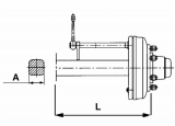 NÁPRAVA VLEČNÁ NEBRZDENÁ 300kg A30 L200mm