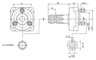 REDUKCIA 1"3/8 Z6 HRIADEĽ PRE HYDRAULICKÉ ČERPADLÁ