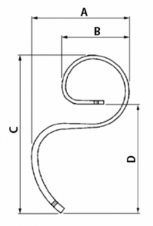 PRUŽINA PRE VIBROKULTIVÁTORY FLEX VYSOKÁ 45x12 A345 B260 C665 D515mm