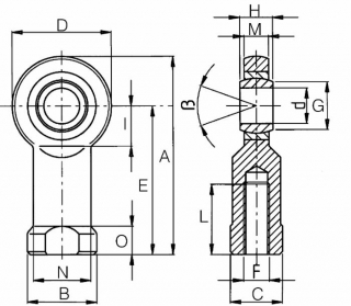 KONCOVKA SKRUTKOVACIA A126 D64 d25 E94 FM24x2 G29,3 H20 I32 L53 M17mm