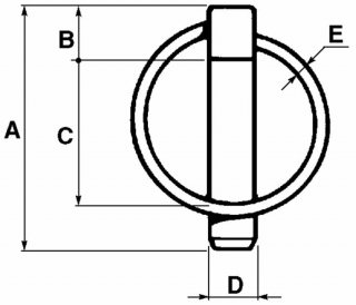 KOLÍK POISTNÝ D4,5 A45 C29mm V BALENÍ 5ks