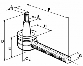 ČAP GUĽOVÝ A14x1,5 B16 C18 D90 E31 F98 G18x1,5SX H40mm