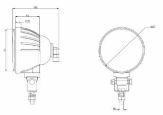 SVETLO OKRÚHLE 12V D85