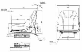 SEDADLO SEAT S VODÍTKAMI A MIKROSPÍNAČOM, SYNTETICKÁ USEŇ